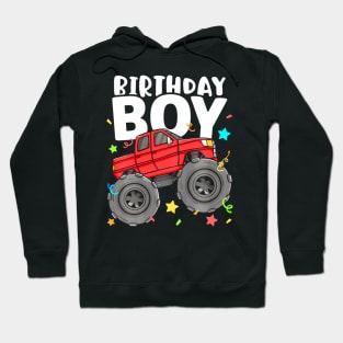 Kids Birthday Boy  Truck Birthday Theme Toddler Kids Girls Hoodie